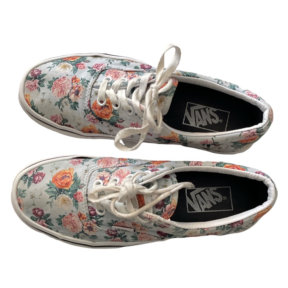 Vans Era Garden Floral Skate Shoe Low Top Unisex Sneaker Size: Men 6, women 7.5